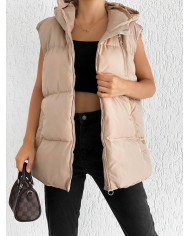 Oversized αμάνικο γυναικείο μπουφάν